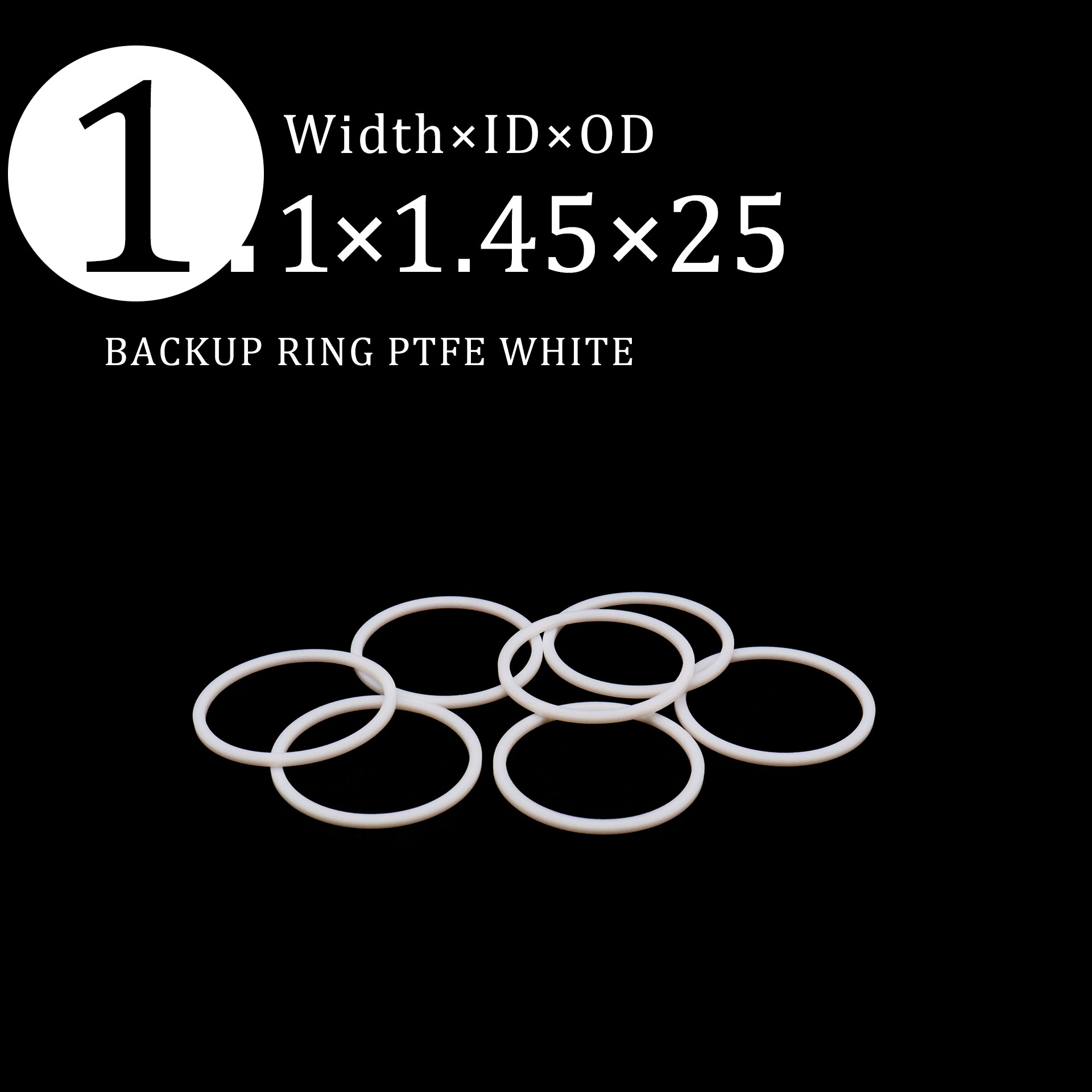 BACKUP RING 1 50x14 00x1 10 PTFE WHITE